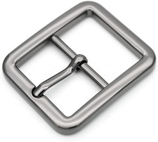4pcs Single Prong Belt Buckle Square Center Bar Buckles Leather Craft Accessorie