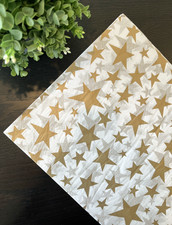 GOLDEN STARS Design Tissue Paper Sheet Choose Size  Package Amount