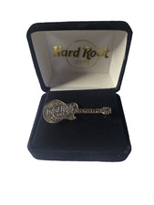 Hard Rock Cafe Madrid Sterling Silver Guitar Pin W/ Box