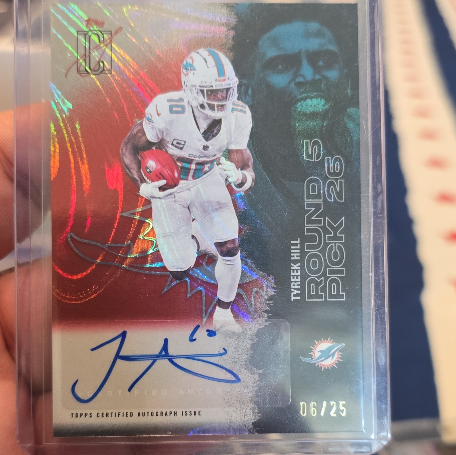 Topps 2025 Signature Class Tyreek Hill Auto Miami Dolphins #86 06/25