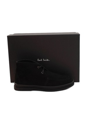 Paul Smith Herren Stiefel UK 7 Schwarz 100% Wildleder Desert Neu Mit Etikett
