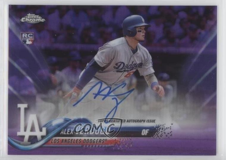 2018 Topps Chrome Rookie Purple Refractor 163/250 Alex Verdugo #RA-AV Auto 2r7