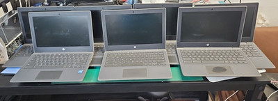 LOT 7 HP Chromebook 11 G8 EE 11.6  Celeron N4020 1.1GHz CPU 4GB 32GB BOOTS AS IS