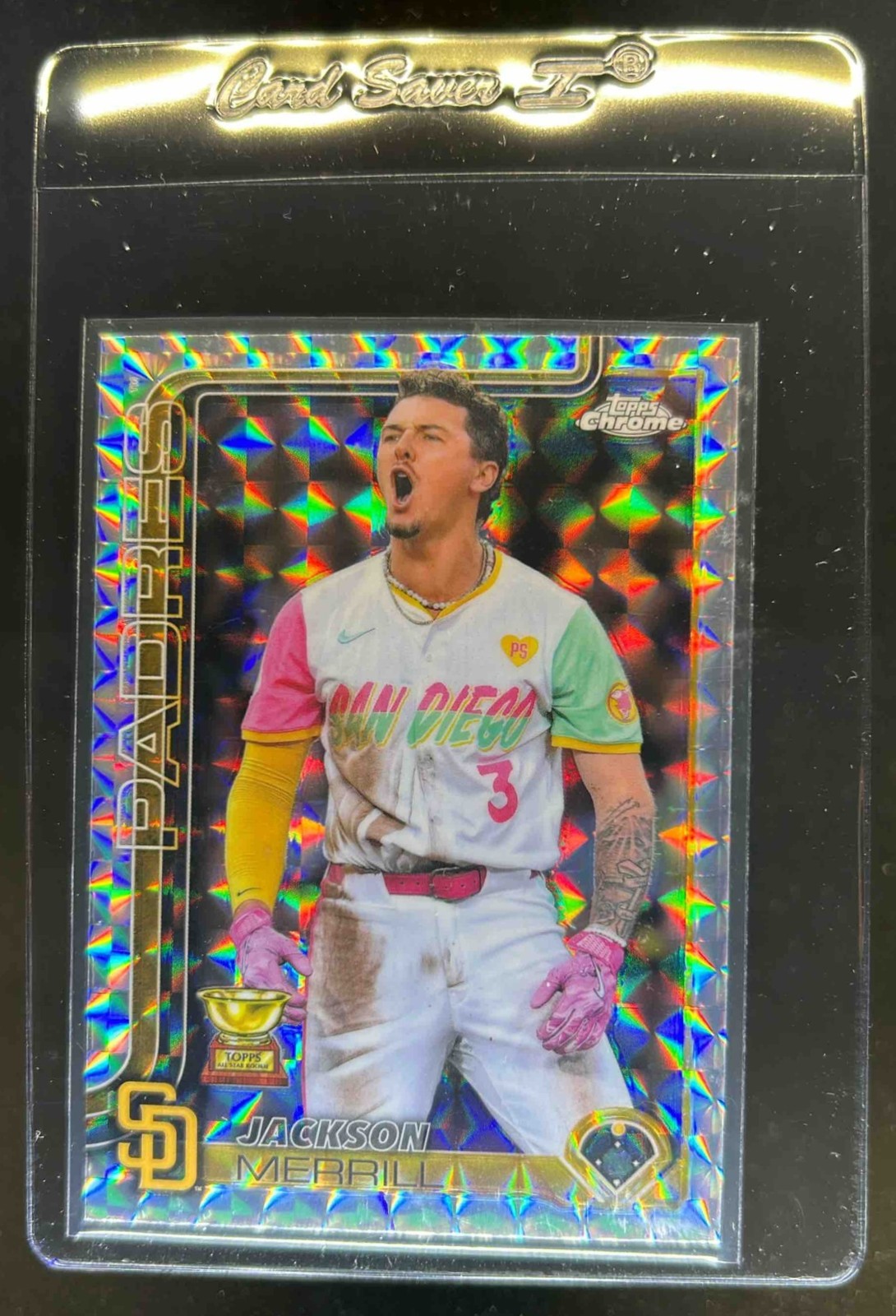 2025 Topps Chrome Jackson Merrill Geometric Refractor #61 Padres