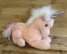 VTG Dakin Plush Pink Glitter Unicorn Fun Farm 1981 Plush Animal Toy