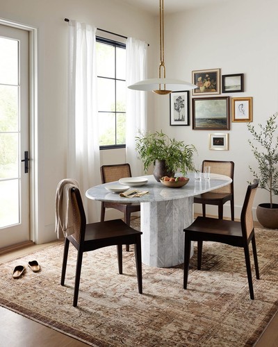 Sorrento Collection 2'-0" x 3'-0" Accent Rug in Mocha/Multi - Vintage Inspire...