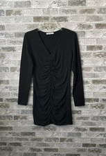 Reformation Cally Dress Women’s M Ruched Long Sleeve Stretch Organic Cotton