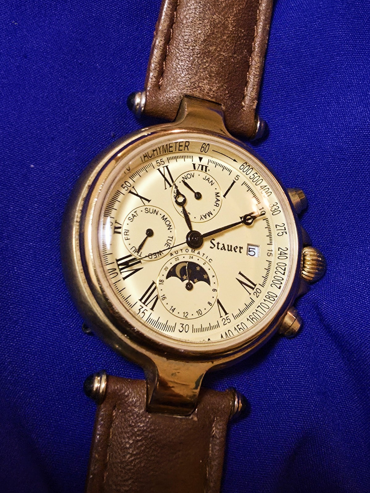 Stauer Moonphase Multi Dial Automatic Retro 39mm … - image 1