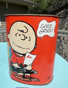 Peanuts Trash Can | eBay