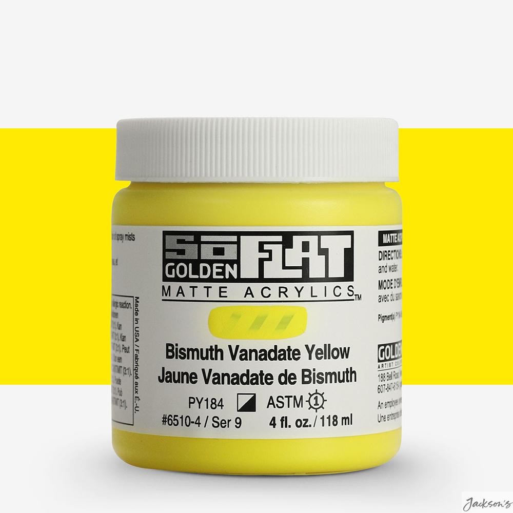 Golden SoFlat Matte Acrylic Paint 118ml Bismuth Vanadate Yellow For Artists