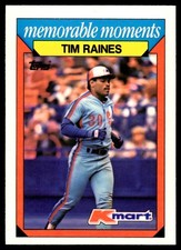 Tim Raines 1988 Topps Kmart Memorable Moments #19 Expos MLB READ FREE SHIPPING