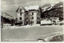 SAPPADA (Udine). CADORE. Albergo ALLE ALPI a CIMA. NEVE.Scritta non vg. anni '50