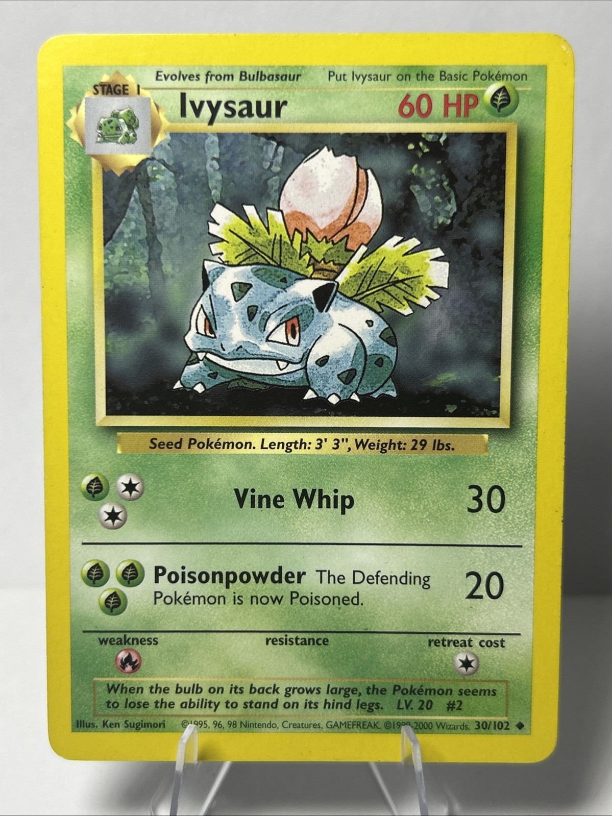 Ivysaur 30/102 Uncommon Base Set Unlimited Pokemon
