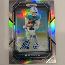 Panini 2022 Prizm Mike Gesicki #182 Silver Prizm Autographs Miami Dolphins