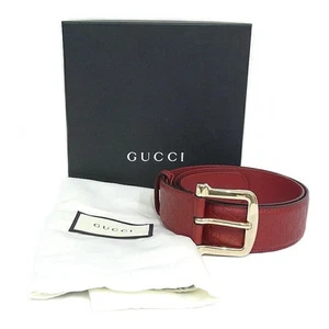 GUCCI Authentique Ceinture Motif GG Micro Guccisima Cuir Marque Luxe Largcm