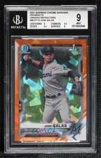 2021 Bowman Sapphire Edition Orange Refractor 29/75 Jose Salas BGS 9 MINT vs5