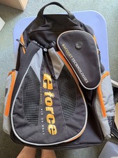 E Force Racquetball Racket Backpack Duffle Bag Carrying Case Bag Black Orange