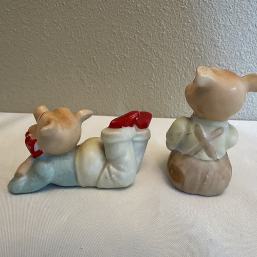 2 Vintage Porzellan Schweine Mid Century Modern Retro Kitsch Made in Japan - Bild 5 von 7