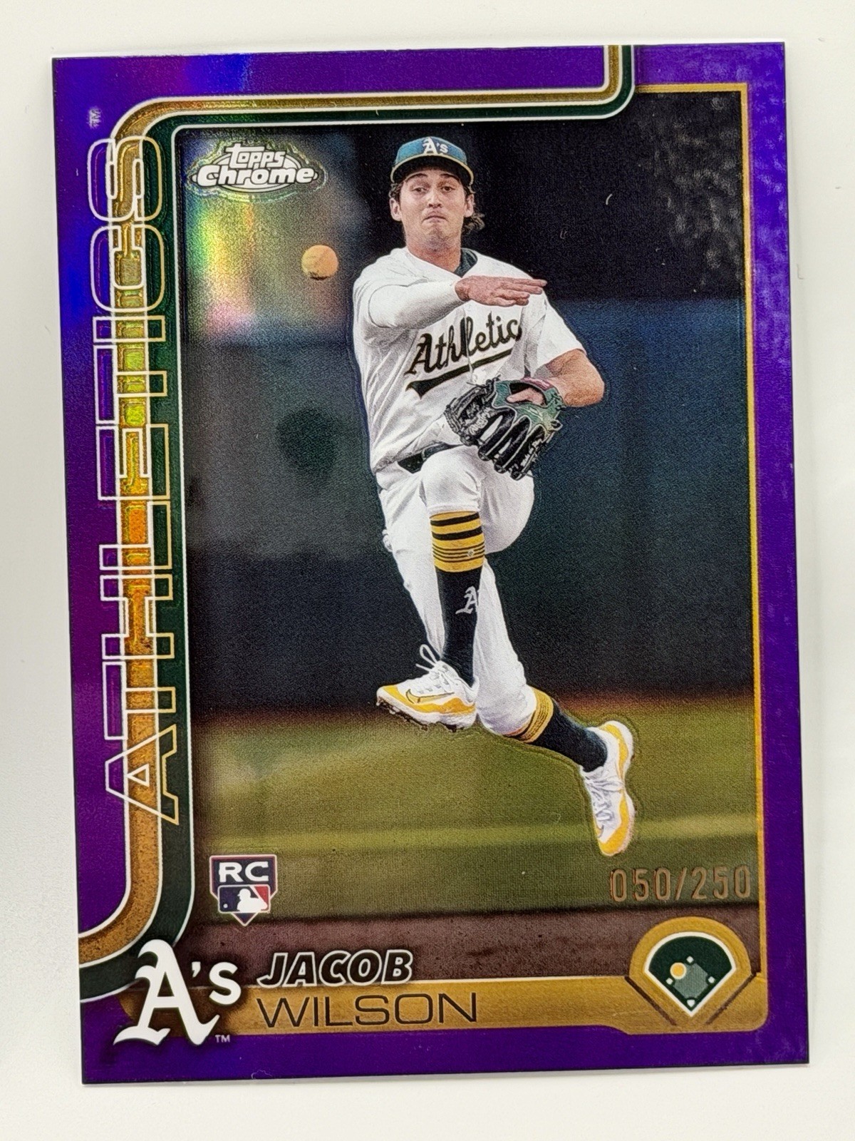 2025 Topps Chrome - Jacob Wilson #96 Purple Refractor /250 (RC)