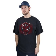 Vintage 90s Star Wars Darth Maul T Shirt Mens XL Flocked Movie Promo Episode 1