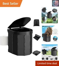 Versatile Folding Toilet for Outdoor Adventures - Includes Storage Bag & Liners