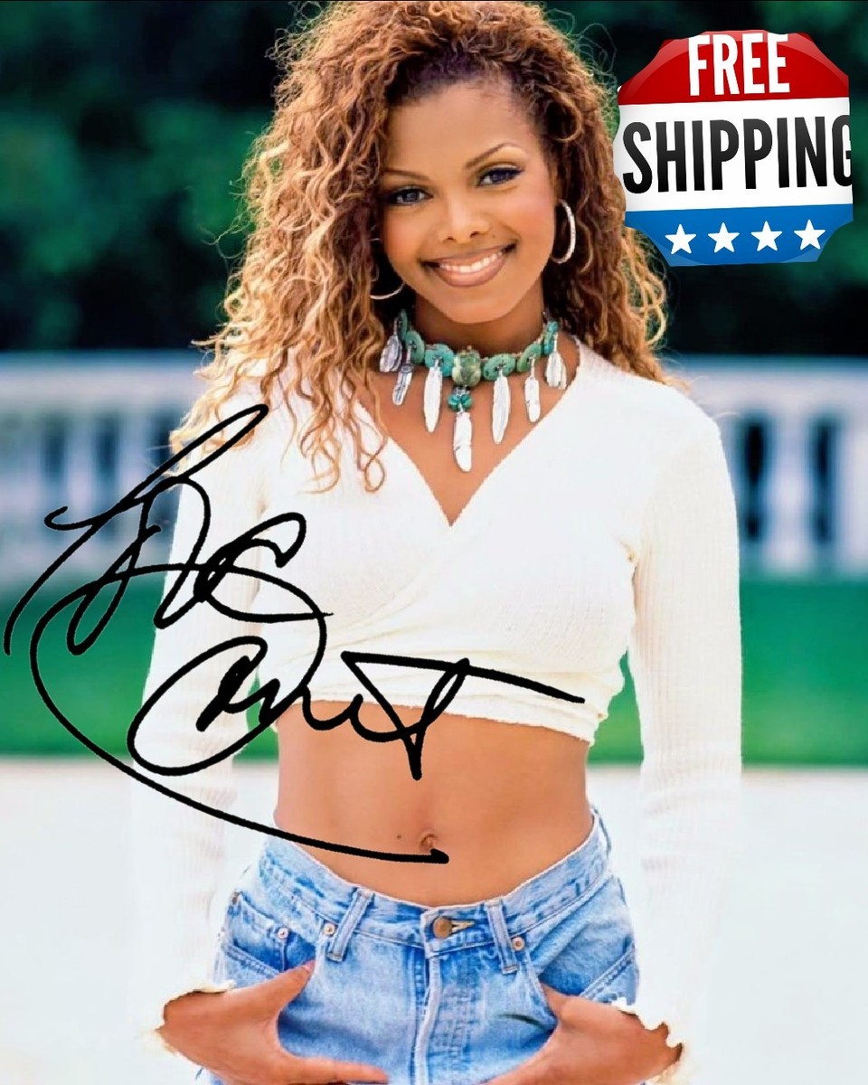 Janet Jackson Autographed signed 8x10 Photo Reprint FAST FREE