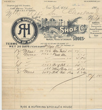 Bill - Manhattan Shoe Co. - Dated August 11, 1905