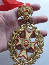 Slovenia EU  Military Army medal badge Rare Royal Guard Family Merit coat of arm