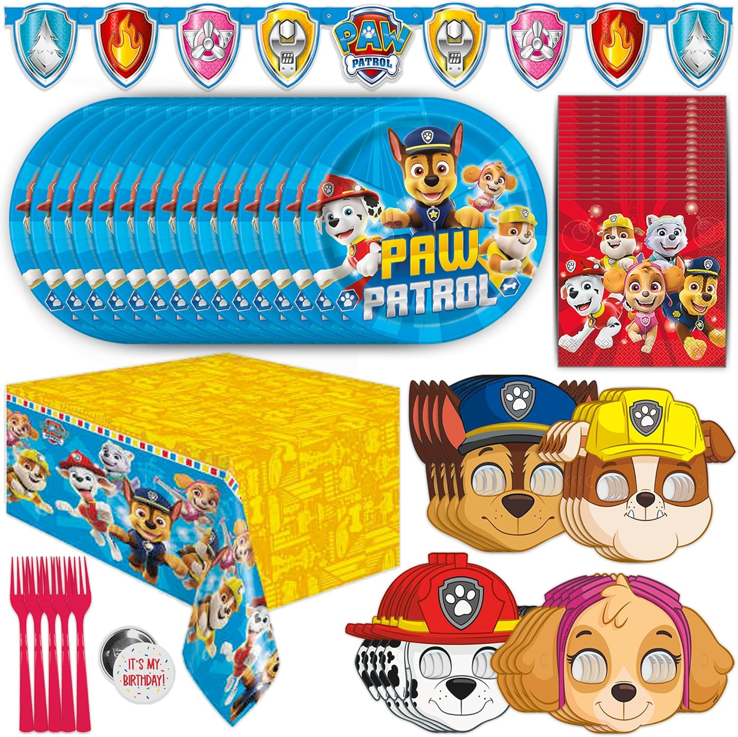Paw Patrol Birthday Decorations | Paw Patrol Party Supplies | with Paw Patrol Ta