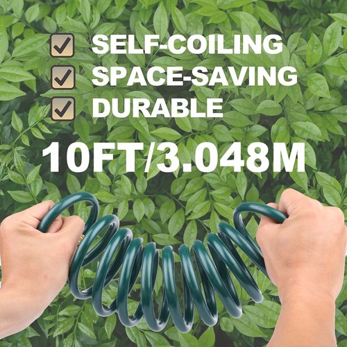 Lightweight EVA Recoil Garden Hose: Retractable Coil Water Hoses with 3/4" GH... - Picture 5 of 6