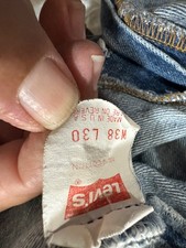 Vintage Levis 501 USA Made Straight Leg Jeans 38x30 Old-school Button Fly