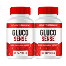 2-Pack GlucoSense Capsules, Gluco Sense Blood Circulation Support - 120 Capsules