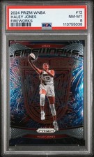 2024 PANINI PRIZM WNBA FIREWORKS #12 HALEY JONES PSA 8