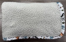 Cribmates Gray Safari Zoo Animals Trim Baby Blanket