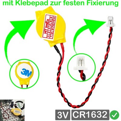 RTC CR1632 BIOS CMOS battery akku compatible with ASM PN: SB10Y56610