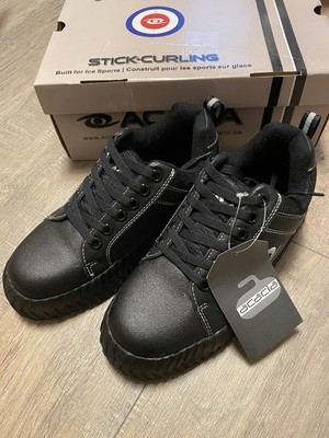 Acacia Stick Curling Shoes Mens Size 6 Black New With Box