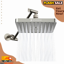 Square Rain Shower Head with Extension Arm, High Pressure, Luxury Modern