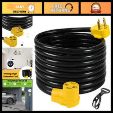 30ft 30A 4-Prong Dryer Extension Cord, NEMA 14-30P to 14-30R, Heavy-Duty 10AWG,