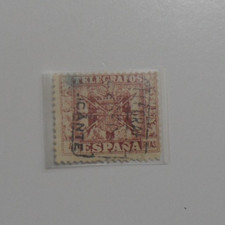 STAMPMART : SPAIN 1940 4 PTAS TELEGRAF USED STAMP