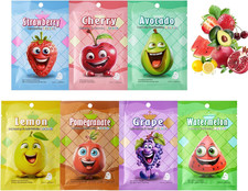 7PCS Kids Face Masks for Girls Skincare, Fruit Face Masks Beauty Gift Set for Wo