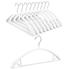 20 Pack Non Slip Hangers for Clothes - Wide Shoulder Sweater Hangers No Shoul...