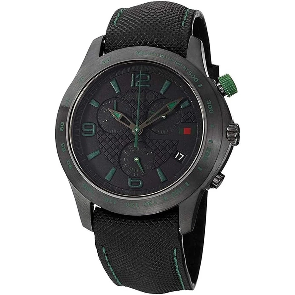 Gucci YA126225A Men's G-Timeless Black Dial Quartz Watch
