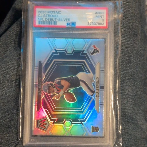 2023 Panini Mosaic NFL Debut Silver Prizm Rookie C.J. Stroud #ND-3 PSA 9 Texans