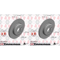2X Zimmermann Formula F Bremsscheiben 345Mm Hinten Passend FüR BMW 5 6 7