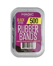 Magic Collection Black Rubber Bands 500 Count 2700 Hair Band Braids Ponytails
