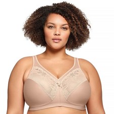 Glamorise Full-Figure MagicLift Wire-free Minimizer Support Bra 1003 Cafe 48G