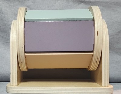 Wooden Handcrafted Rotating Block Educational Toy Multi-Color Ages 3-7