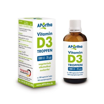 APOrtha Vitamin D3 Tropfen 1.000 I.E., 1.750 Tropfen (339,80 EUR/1000 mL)
