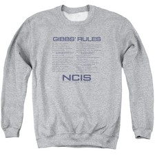 Ncis Gibbs Rules Mens Crewneck Sweatshirt Athletic Heather Officially Licensed