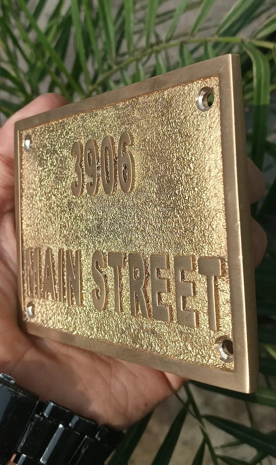 Cast Brass custom door signs & plaques - Custom language plaques - Custom name - Image 3 of 4